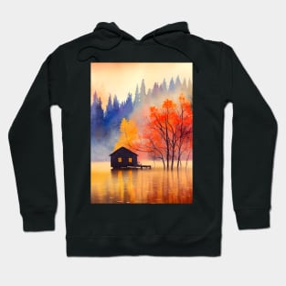 Colorful Autumn Landscape Watercolor 11 Hoodie